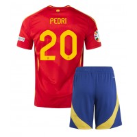 Fotbalové Dres Španělsko Pedri Gonzalez #20 Dětské Domácí ME 2024 Krátký Rukáv (+ trenýrky)